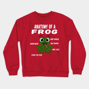 Anatomy of a frog. Valentine frog day Crewneck Sweatshirt